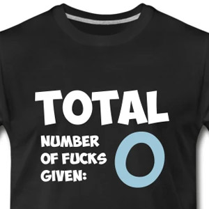 Total number of fucks given