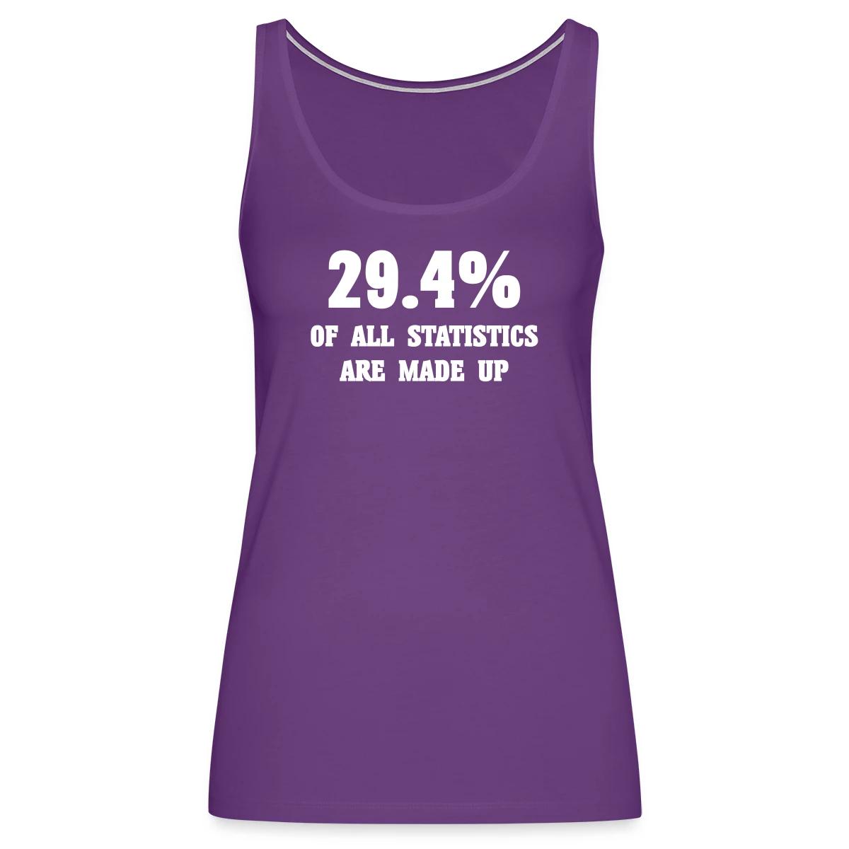 29.4 percent of all statistics are made up - Womens's Tank tops