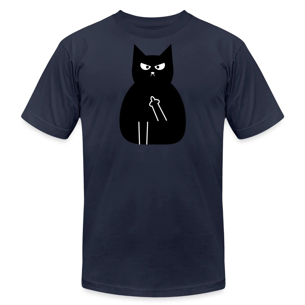 Angry black cat - Jersey T-shirt