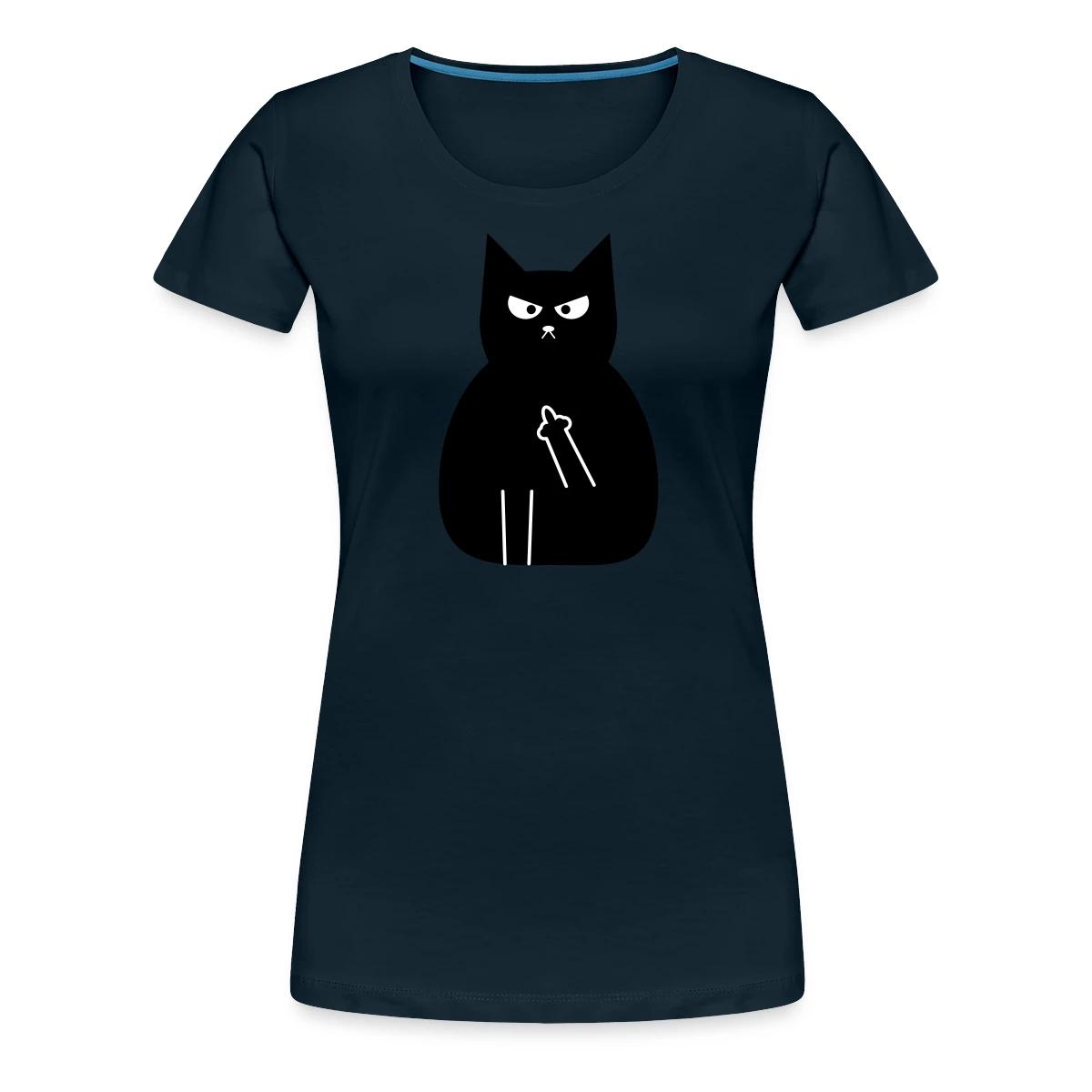 Angry black cat - Women's Premium T-shirt