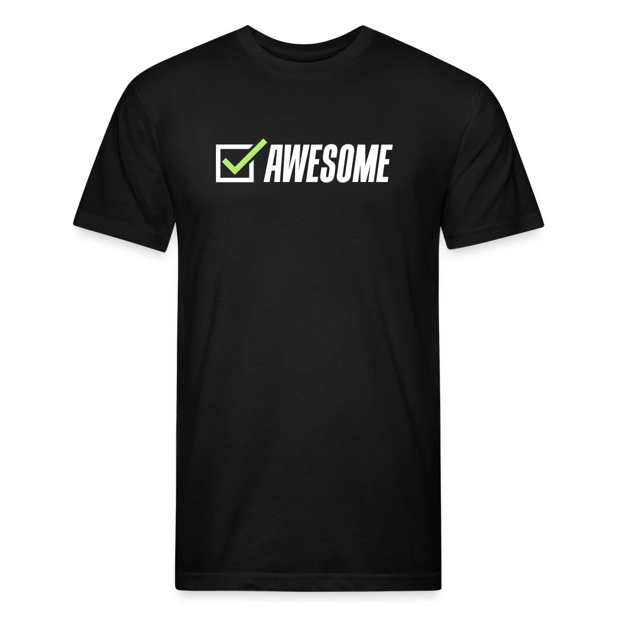Awesome, check - Men's Fitted T-shirt