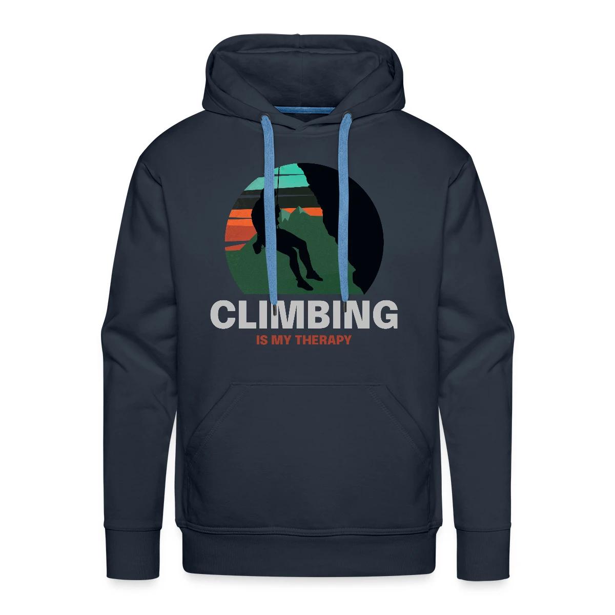 Climbing is my therapy - Men's Premium hoodie