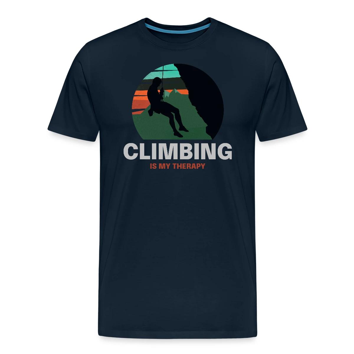 Climbing is my therapy - Men's Premium T-shirt