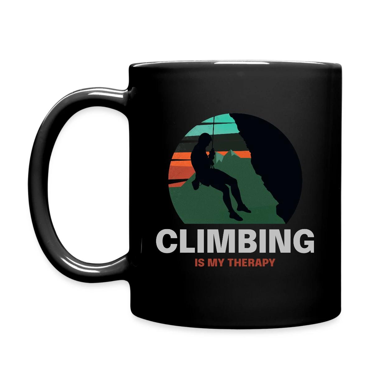 Climbing is my therapy - Full color mug