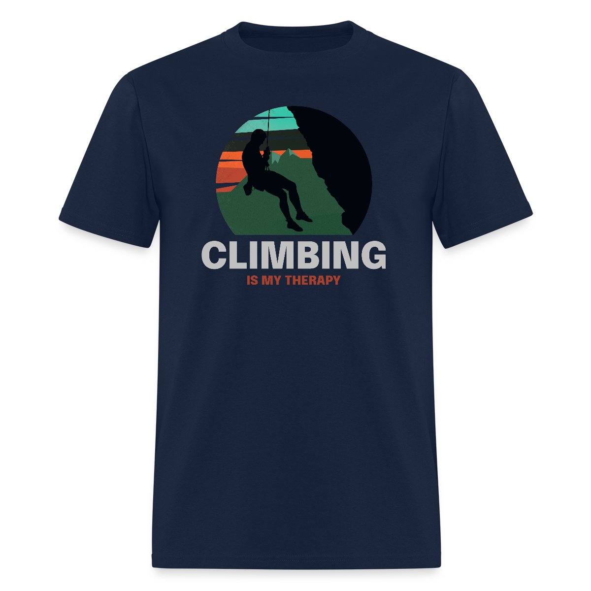 Climbing is my therapy - Men's T-shirt