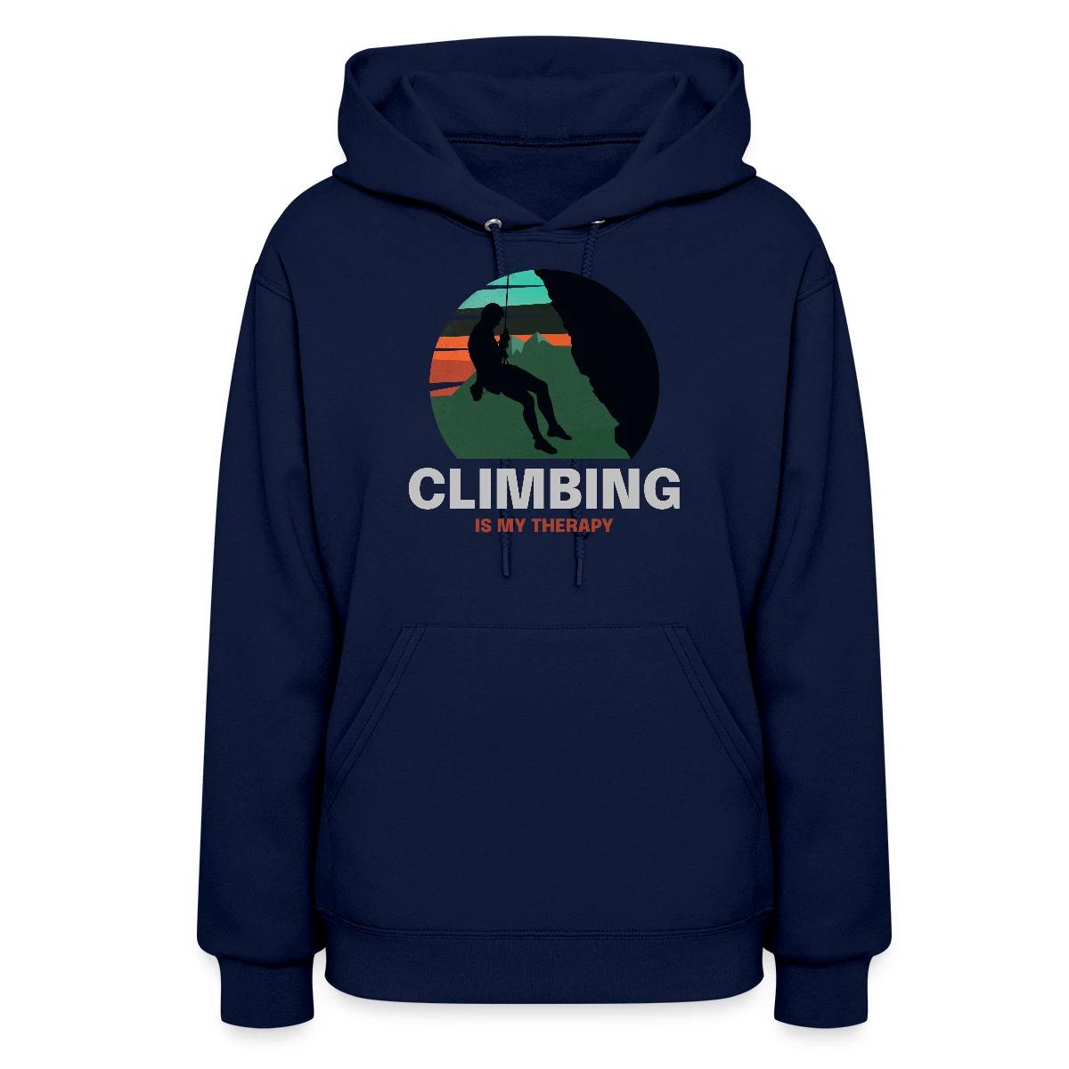 Climbing is my therapy - Women's hoodies