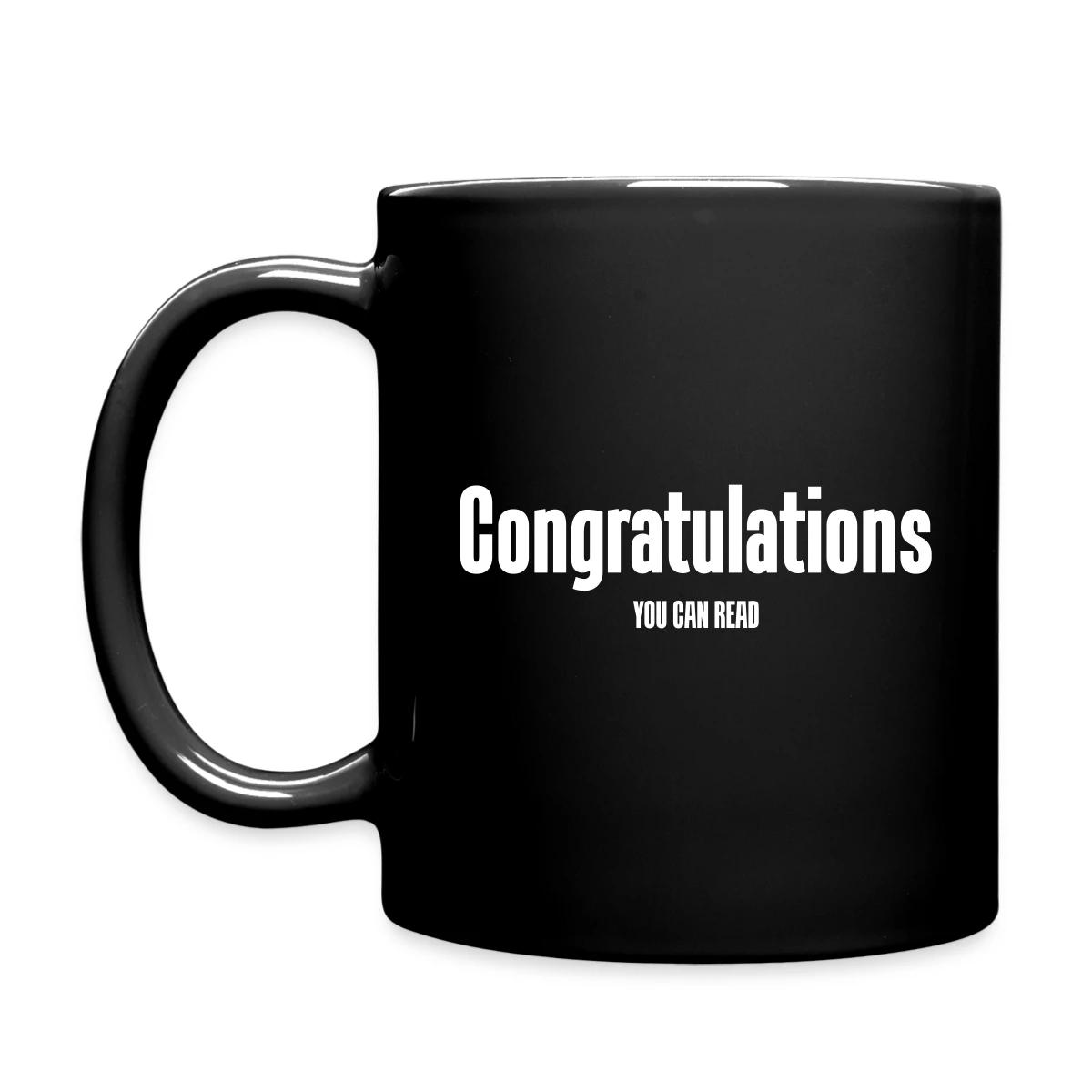 Congratulations you can read - Full color mug