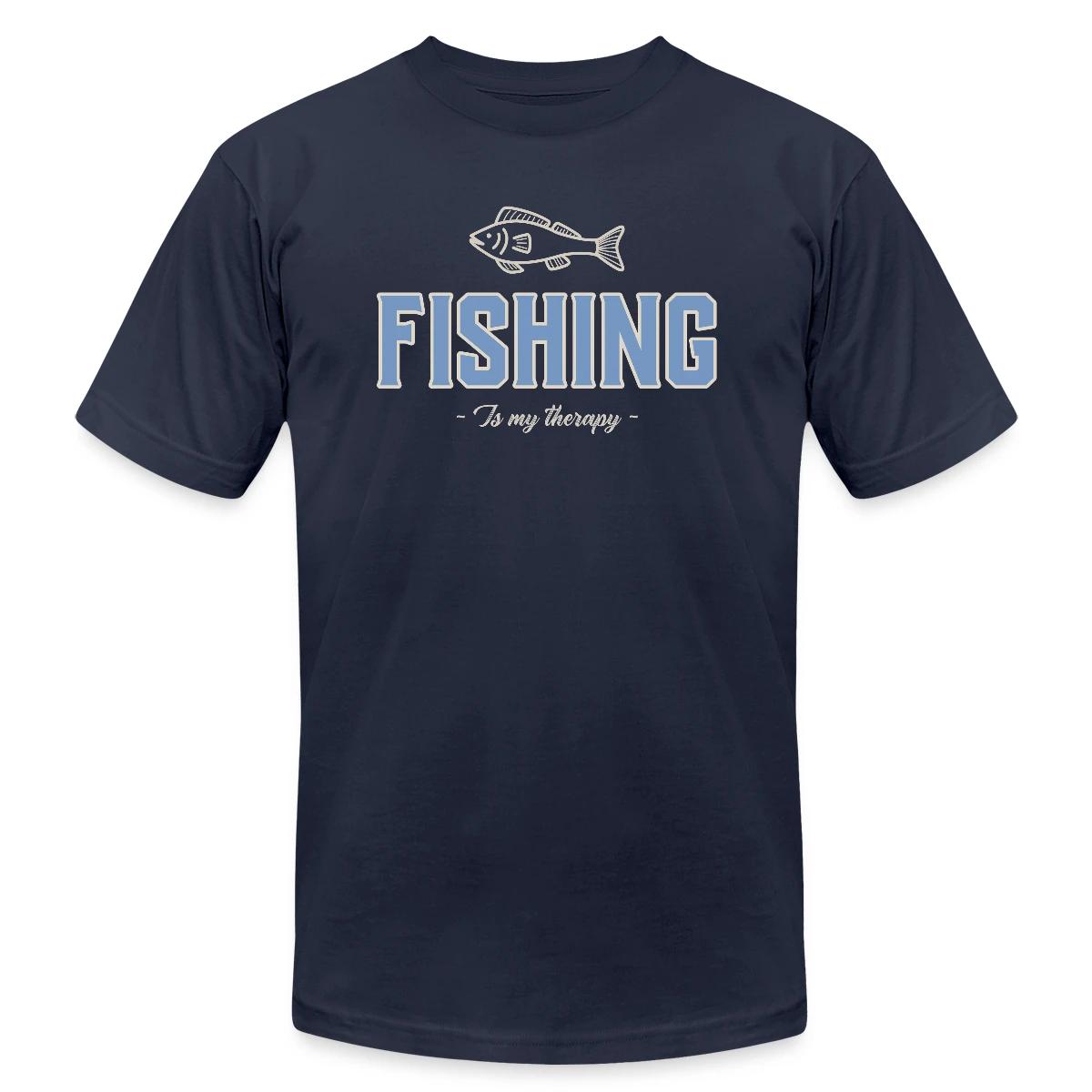 Fishing is my therapy - Jersey T-shirt
