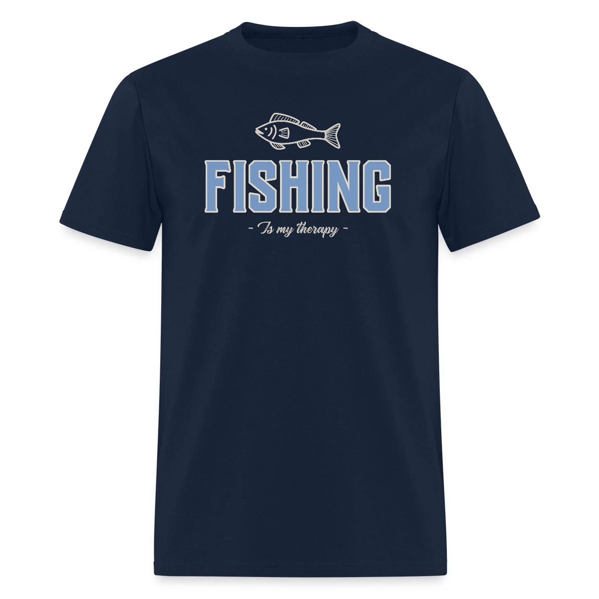 Fishing is my therapy - Men's T-shirt