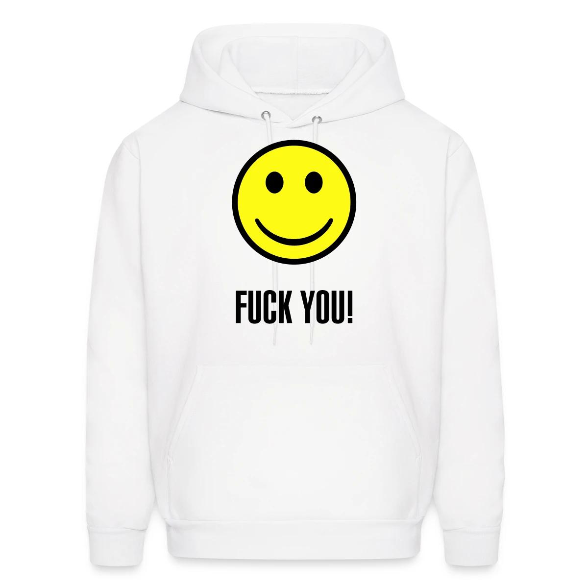 Fuck you smiley - Men's hoodie