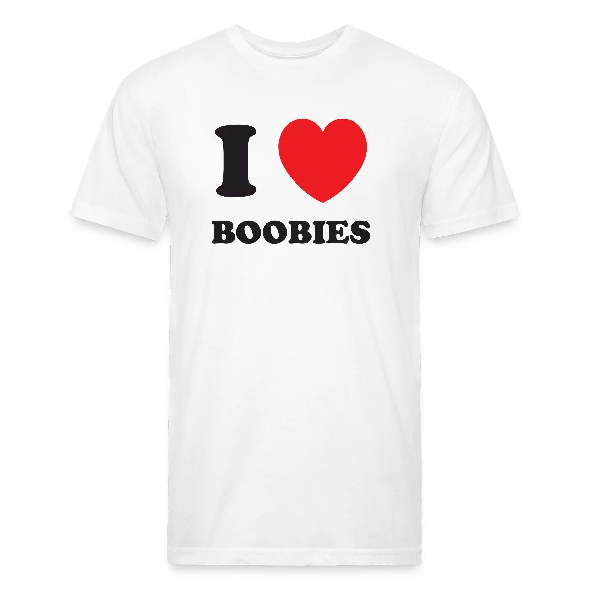 I love boobies - Men's Fitted T-shirt