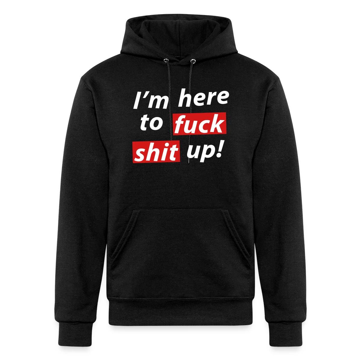 I'm here to fuck shit up! - Champion hoodie