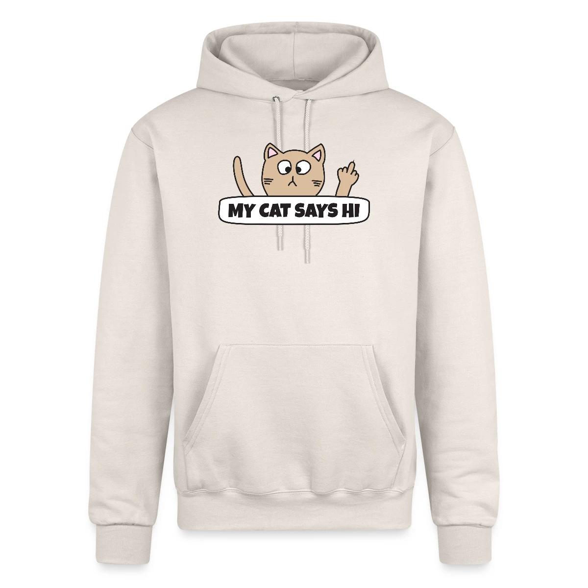 My cat says hi - Champion hoodie