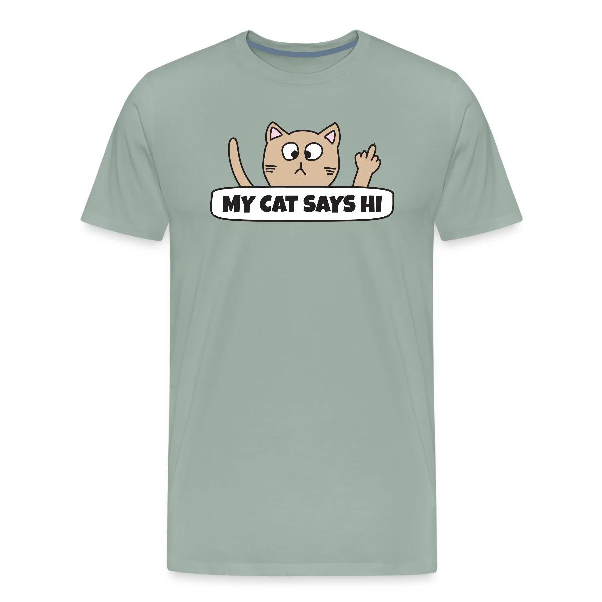 My cat says hi - Men's Premium T-shirt