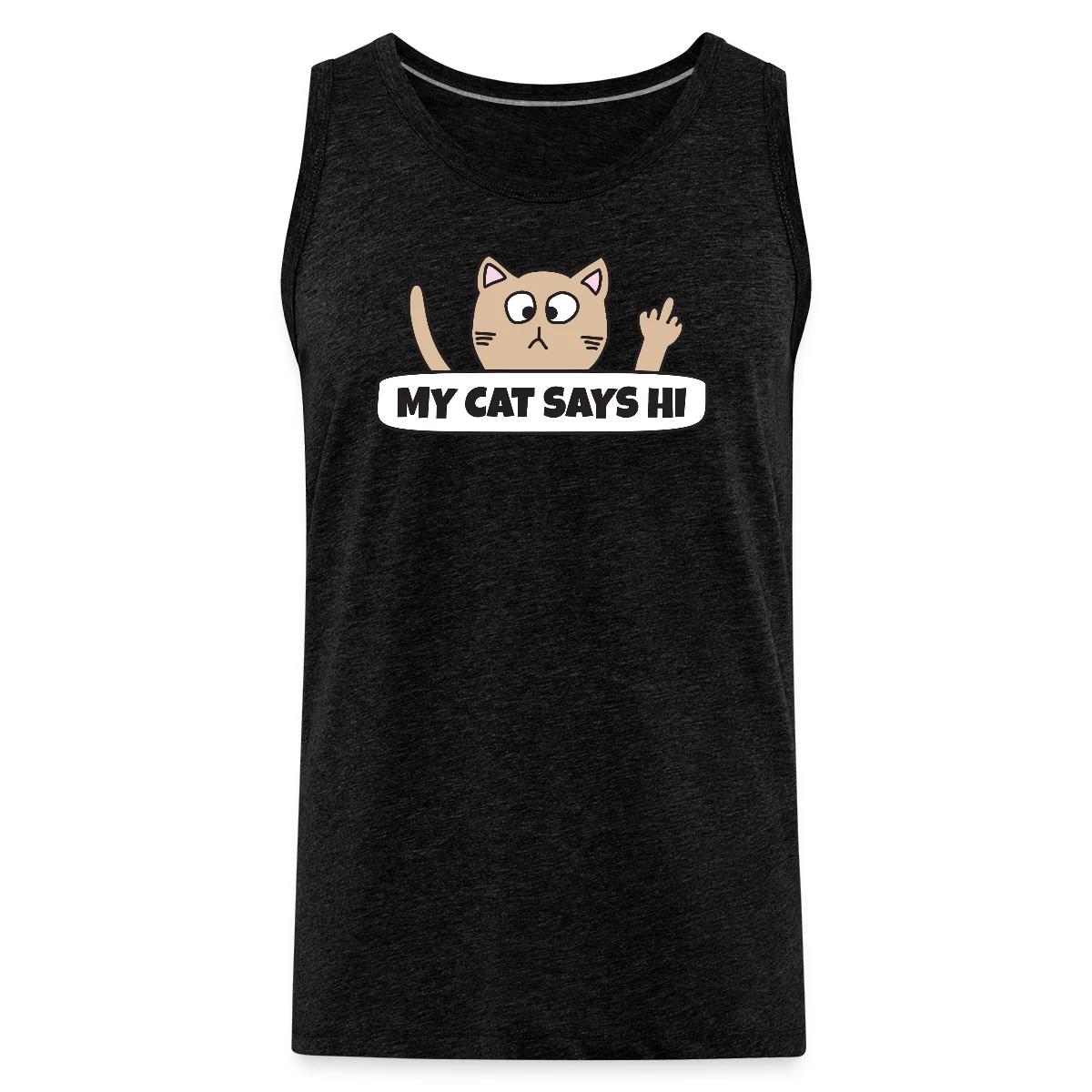 My cat says hi - Mens's Tank tops