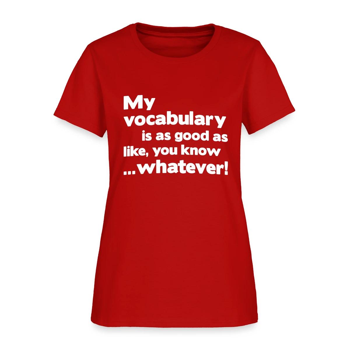My vocabulary is as good as like - Women's T-shirt