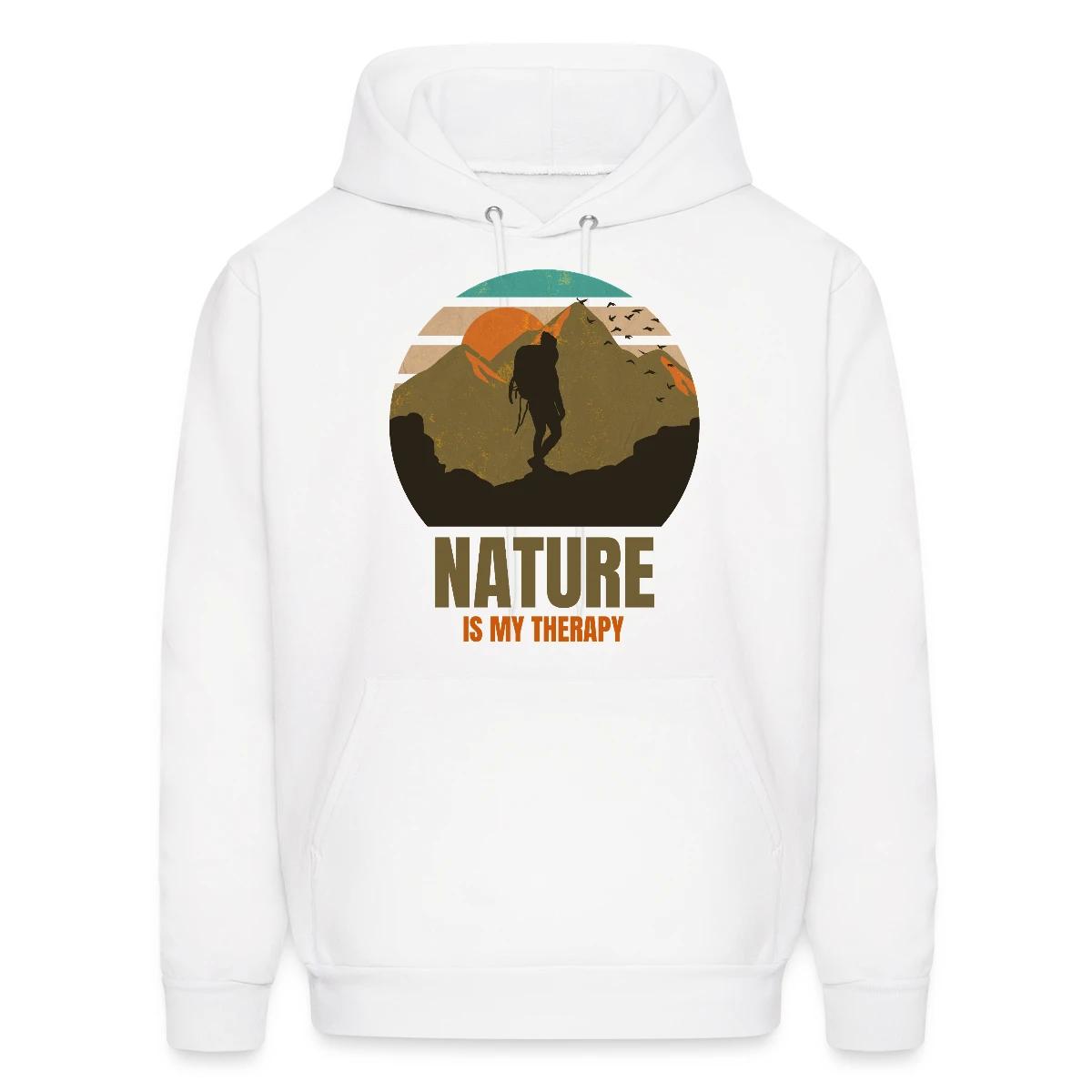 Nature is my therapy - Men's hoodie