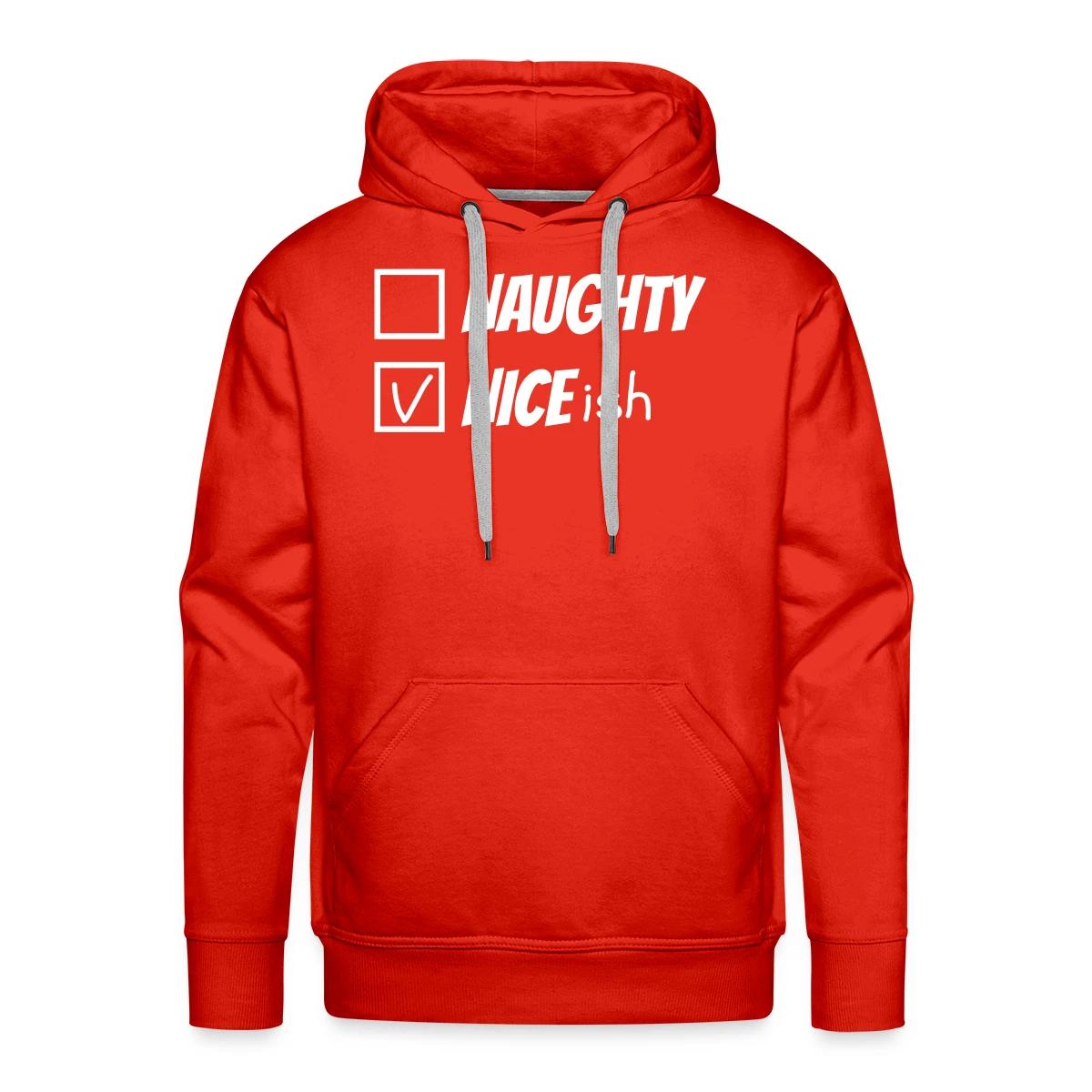 Naughty nice ish - Men's Premium hoodie