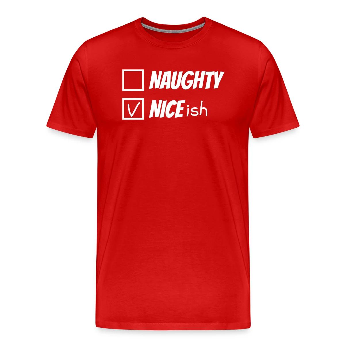 Naughty nice ish - Men's Premium T-shirt