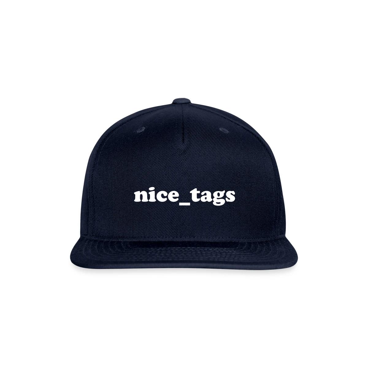 nice_tags - Snapback cap