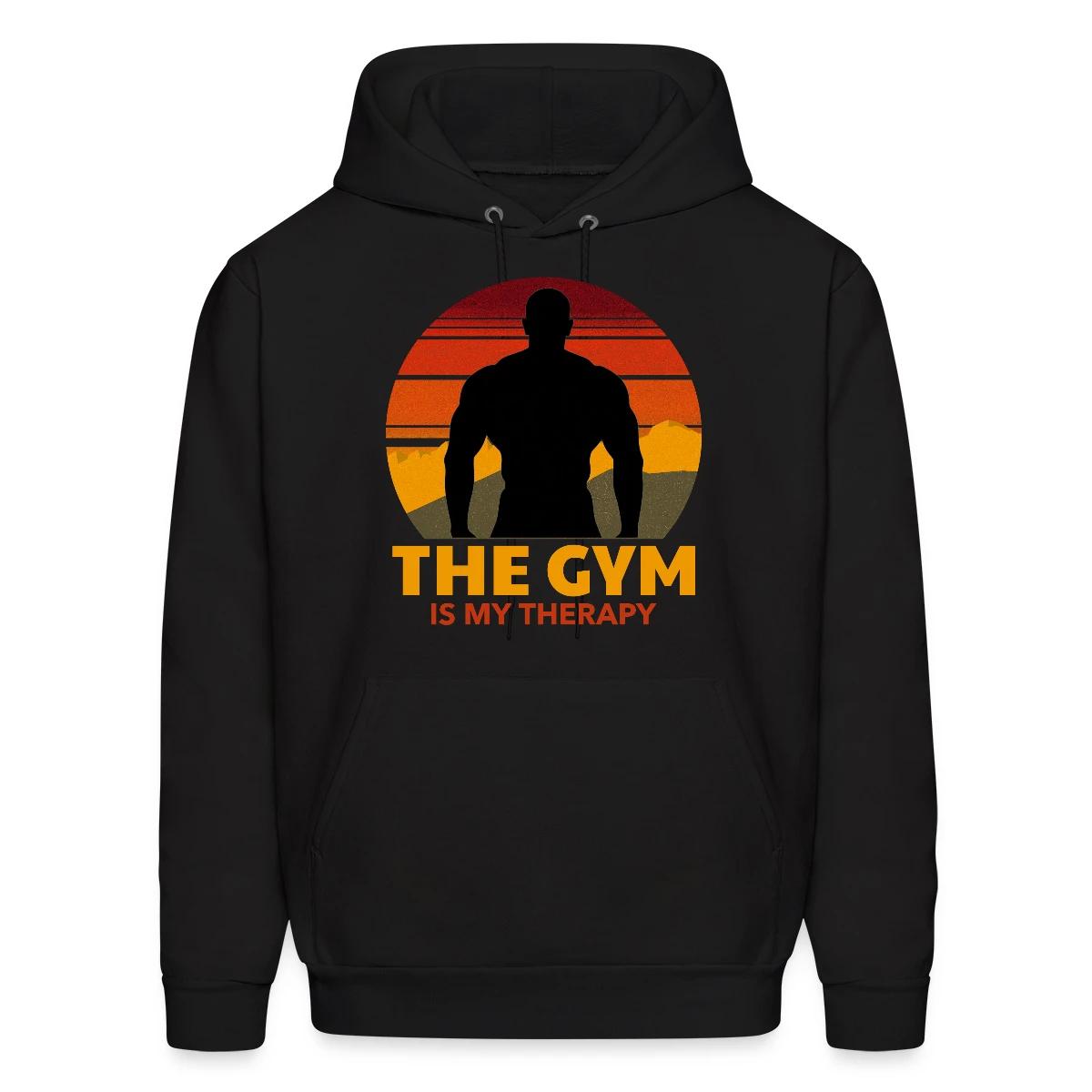 The gym is my therapy - Men's hoodie