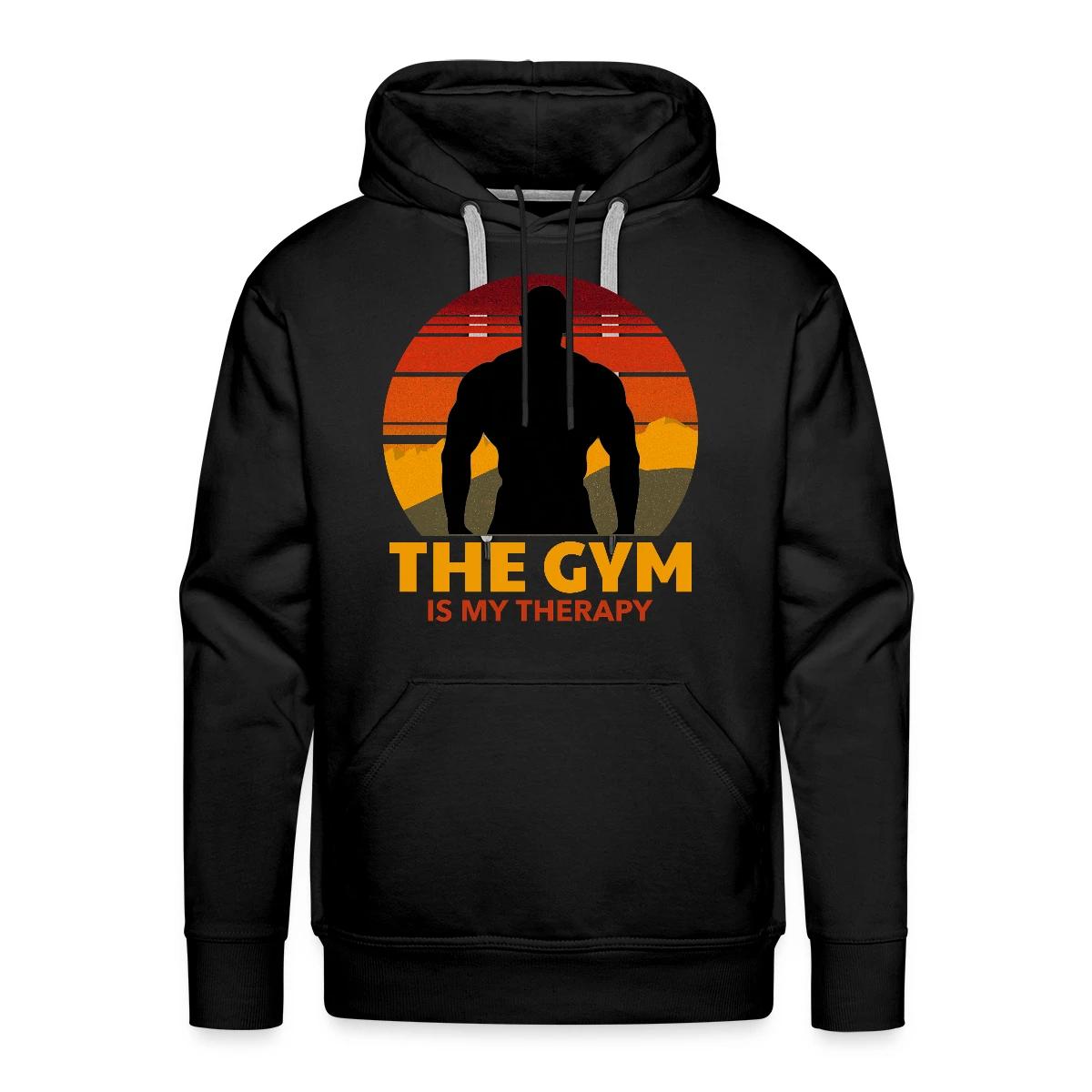 The gym is my therapy - Men's Premium hoodie