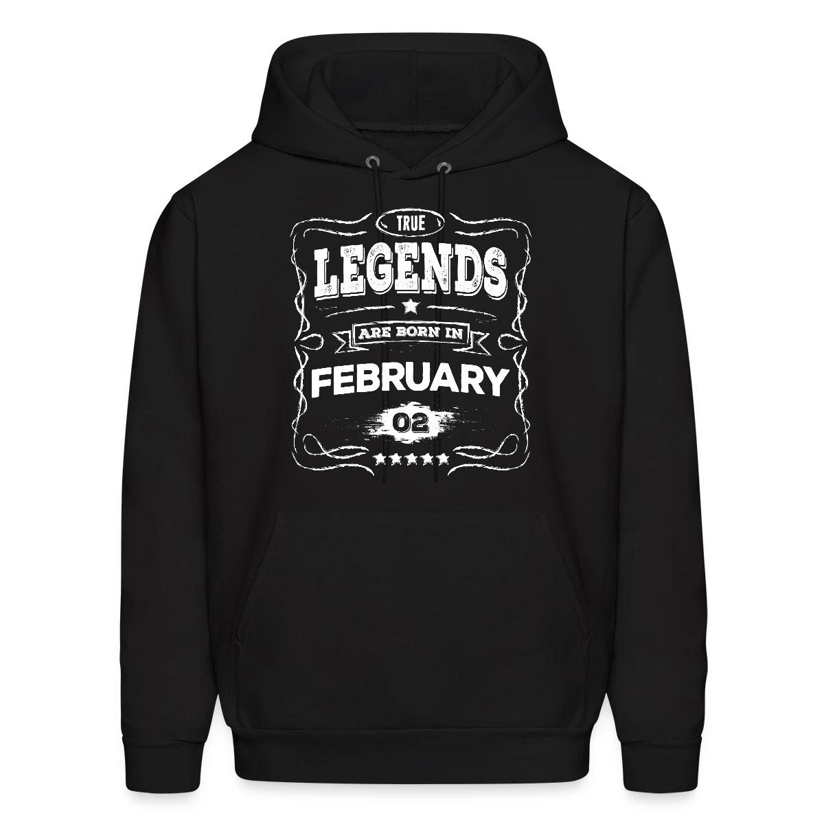 True legends are born in February - Men's hoodie