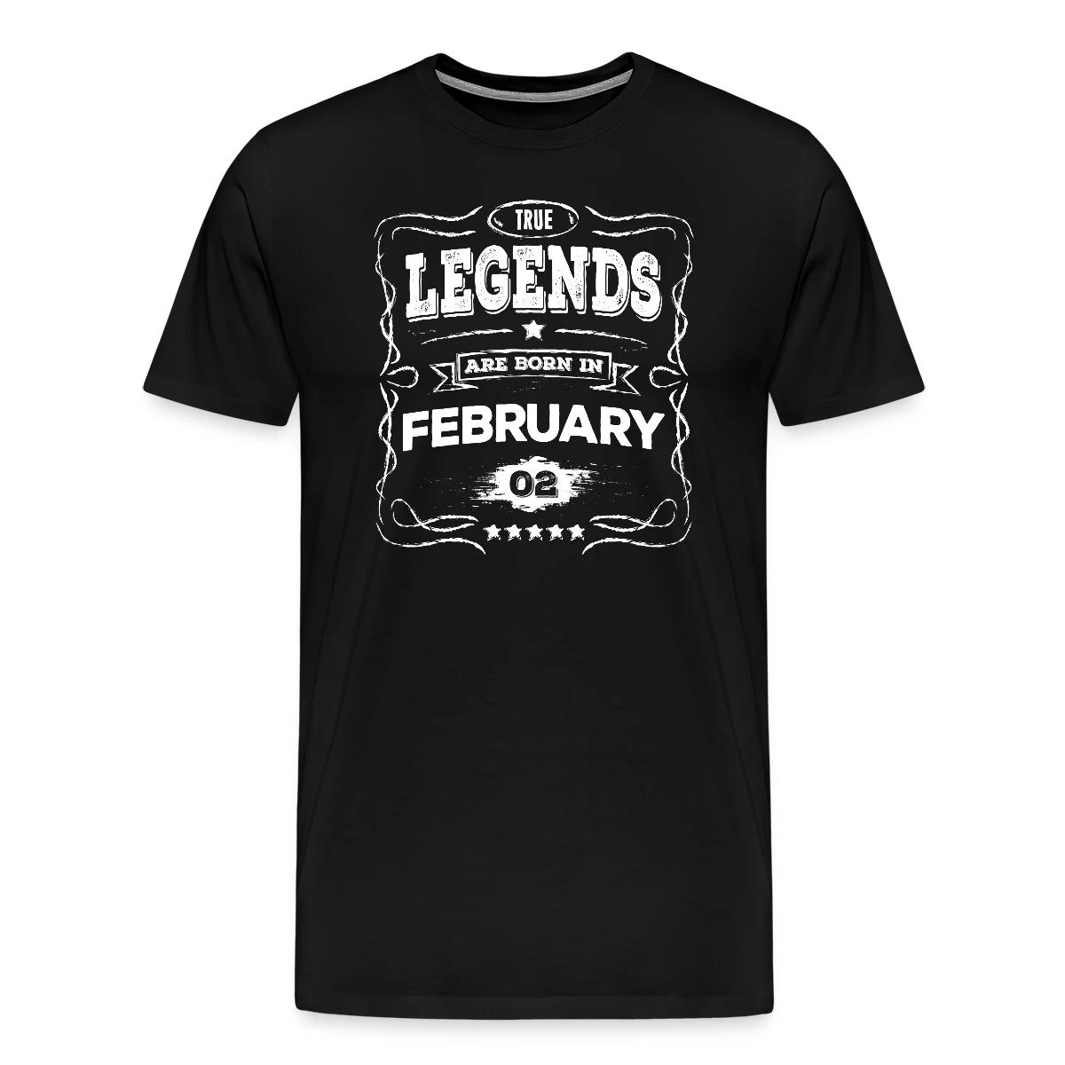 True legends are born in February - Men's Premium T-shirt