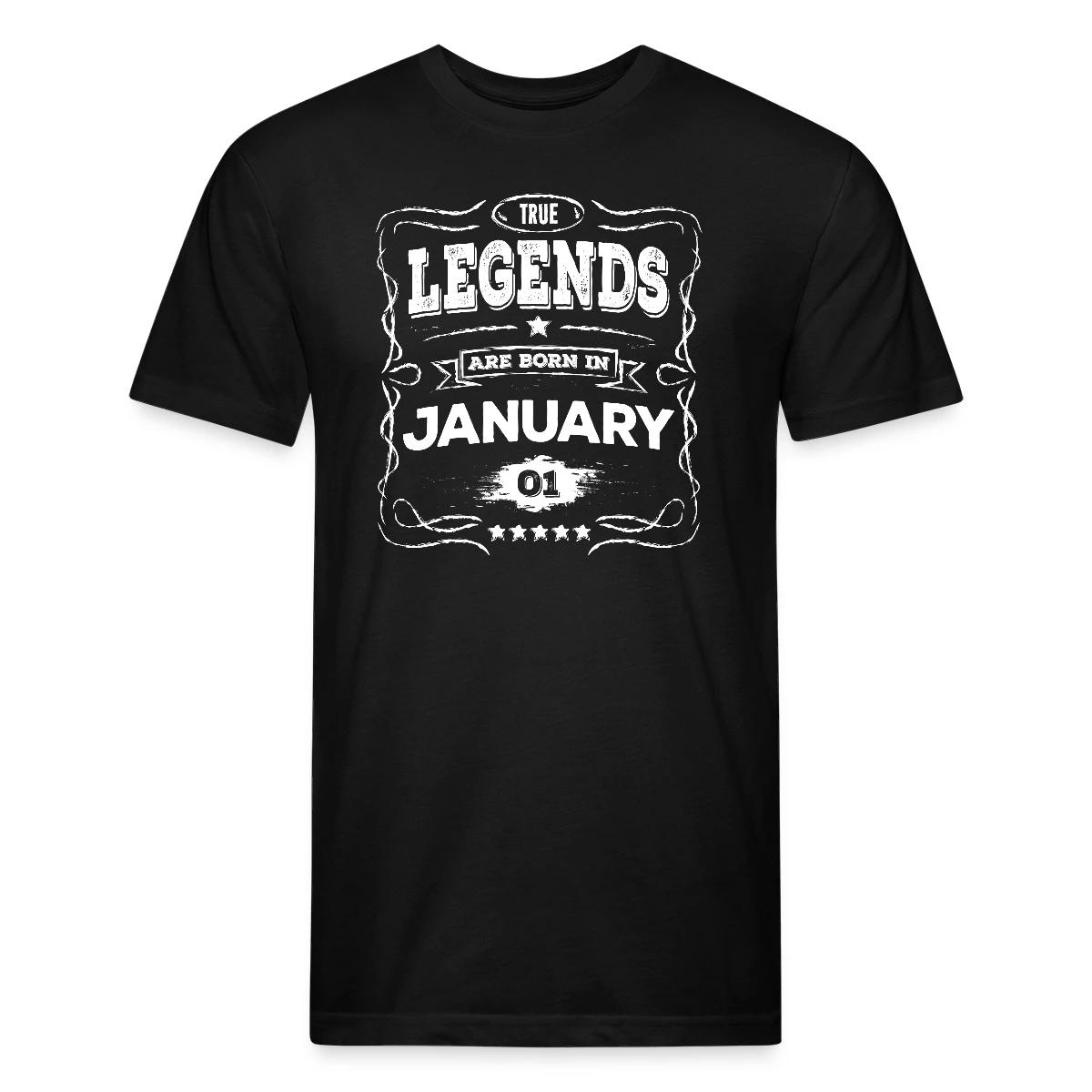 True legends are born in January - Men's Fitted T-shirt