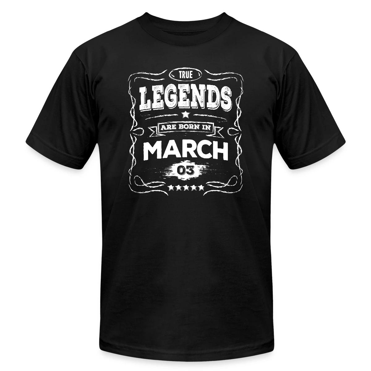 True legends are born in March - Jersey T-shirt