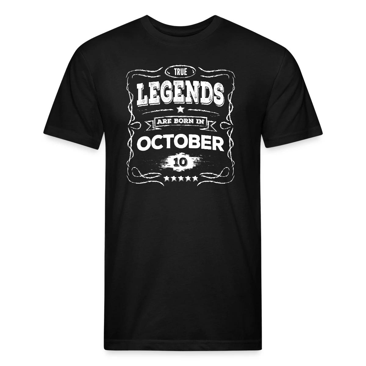 True legends are born in October - Men's Fitted T-shirt