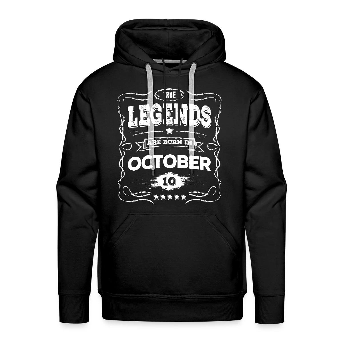 True legends are born in October - Men's Premium hoodie