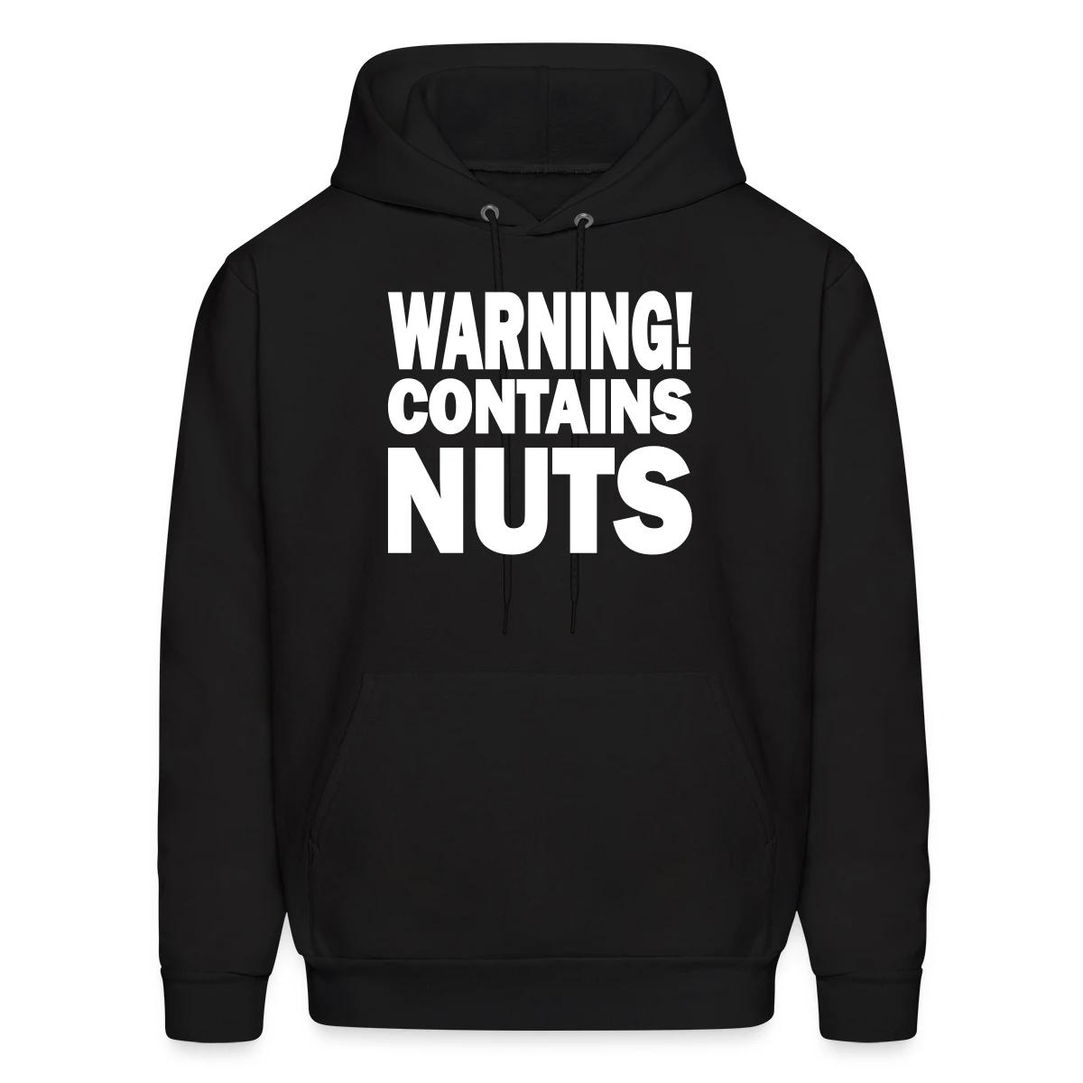 Warning! Contains nuts - Men's hoodie