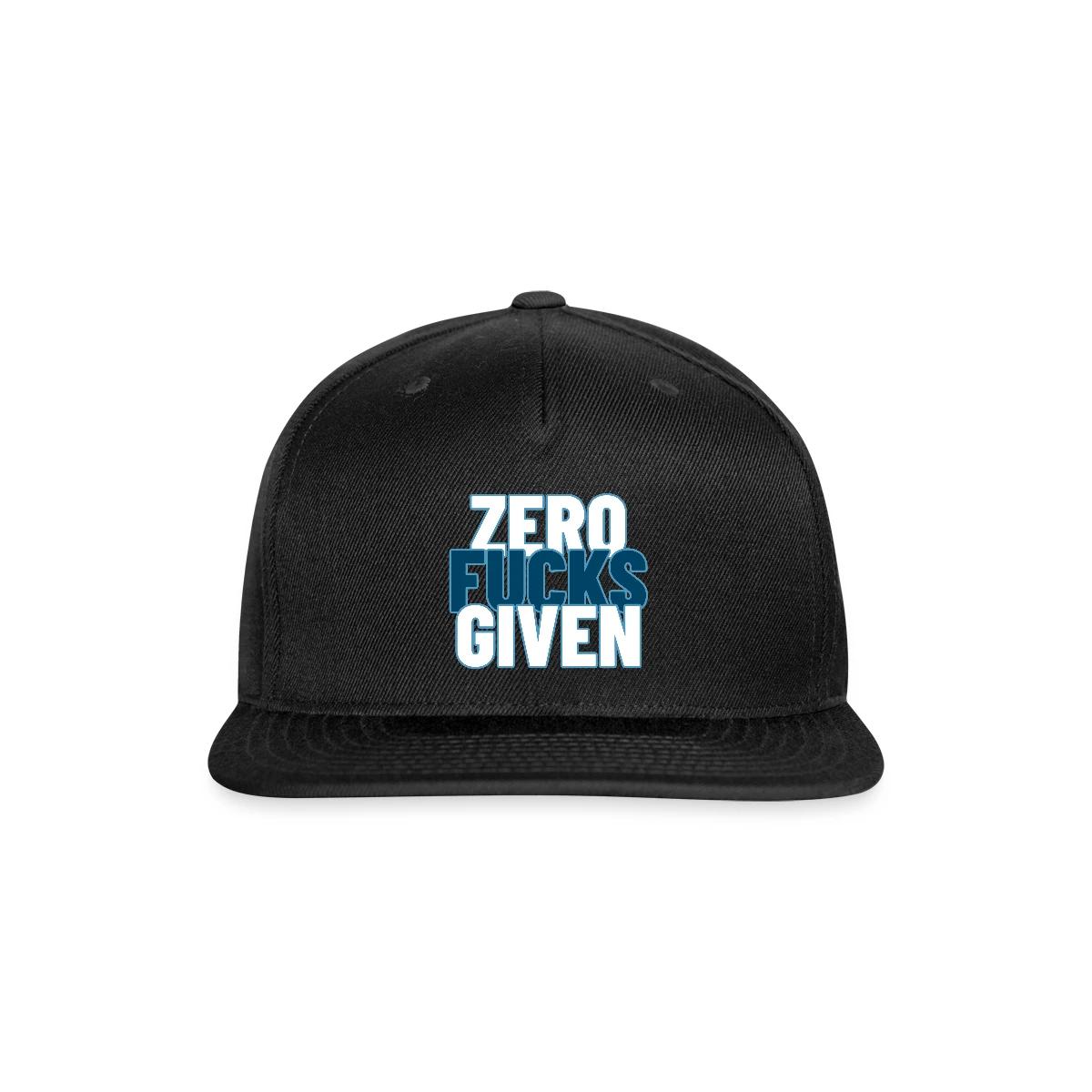 Zero fucks given - Snapback cap
