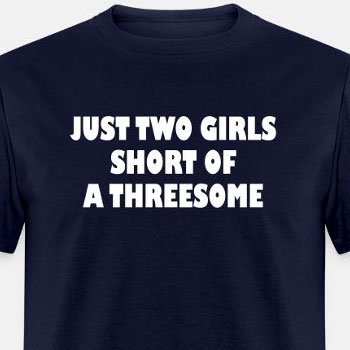 Just two girls short of a threesome